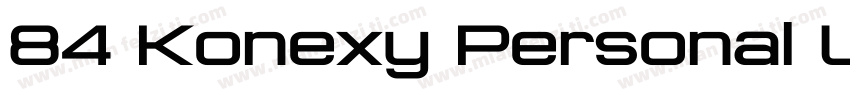 84 Konexy Personal Use字体转换